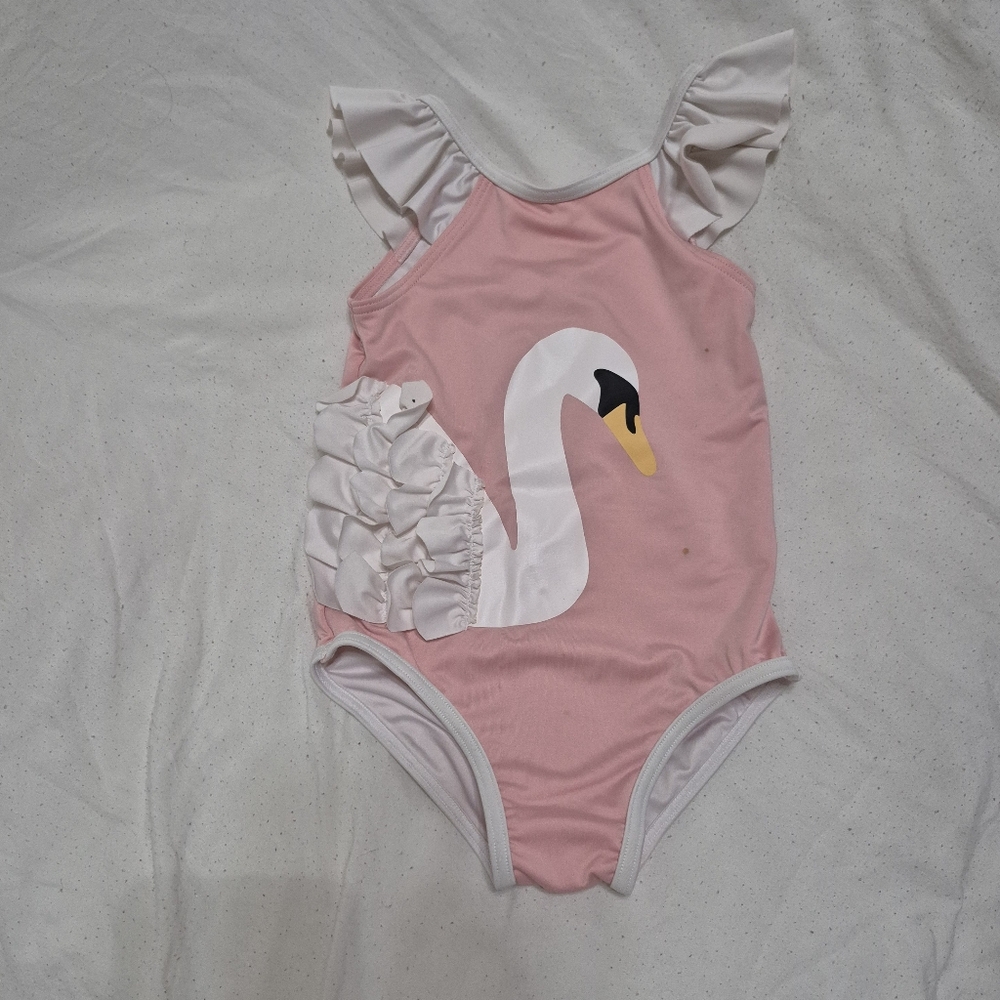 Pink Swan Ruffle Swimsuit 4tlT
